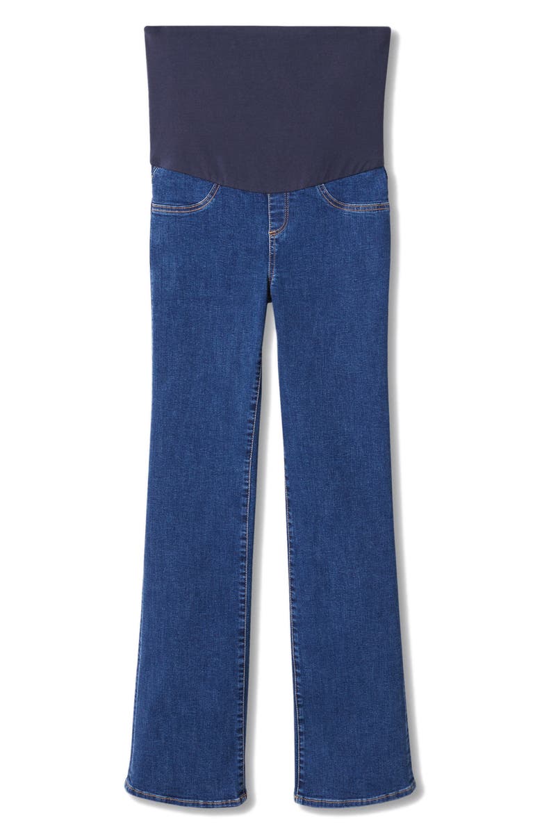 MANGO Over the Bump Flare Maternity Jeans, Alternate, color,
