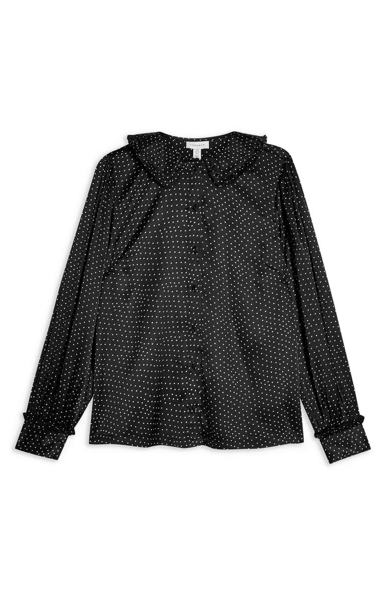 Topshop Peter Pan Collar Shirt, Alternate, color, 