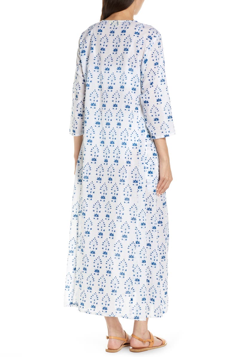 Roller Rabbit Printed Long Cover-Up Dress, Alternate, color, 