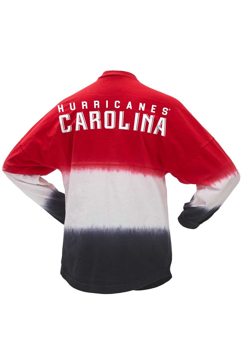 Women's Fanatics Branded Red/Black Carolina Hurricanes Ombre Long Sleeve T-Shirt, Alternate, color, Red