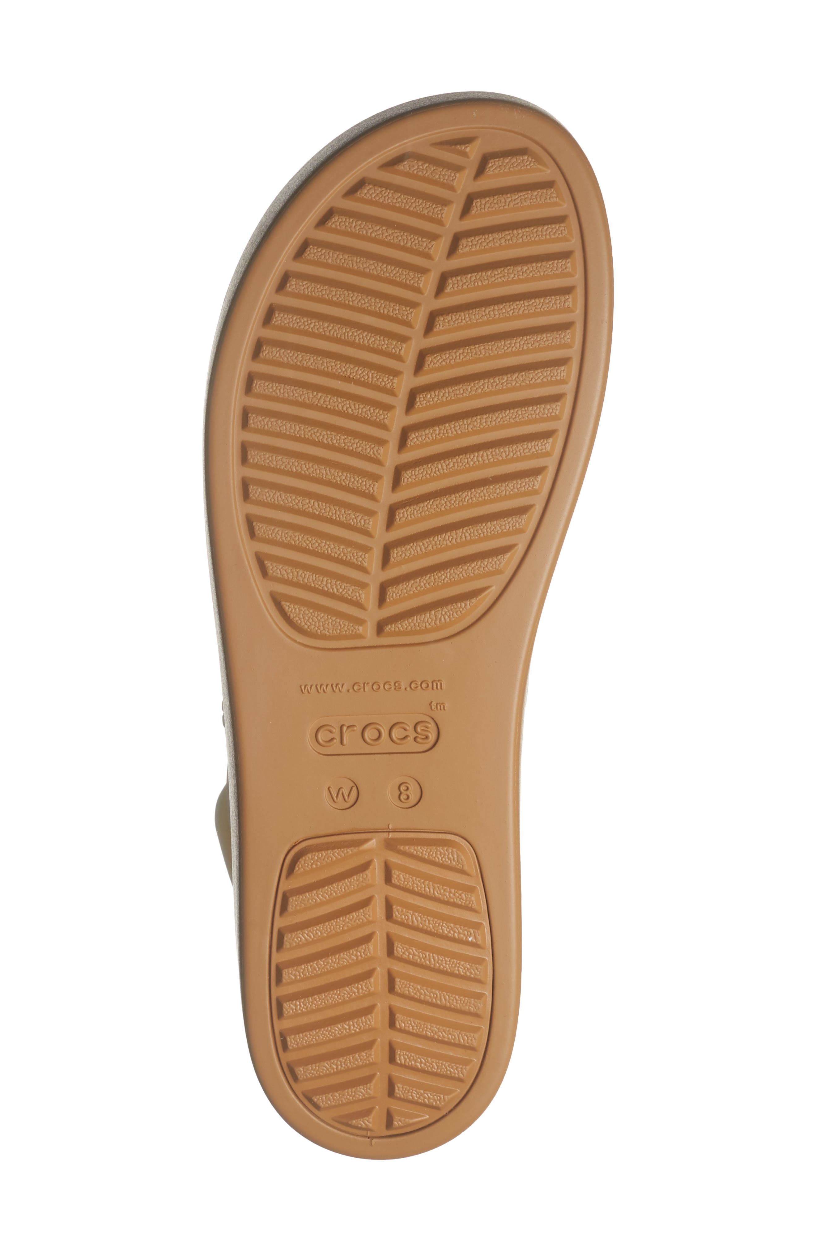 CROCS Brooklyn Woven Water Resistant Wedge Sandal, Alternate, color, Chalk