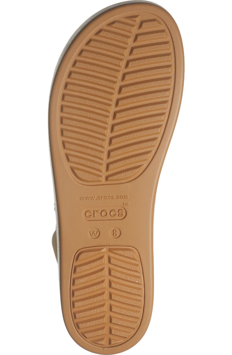 CROCS Brooklyn Woven Water Resistant Wedge Sandal, Alternate, color, Chalk