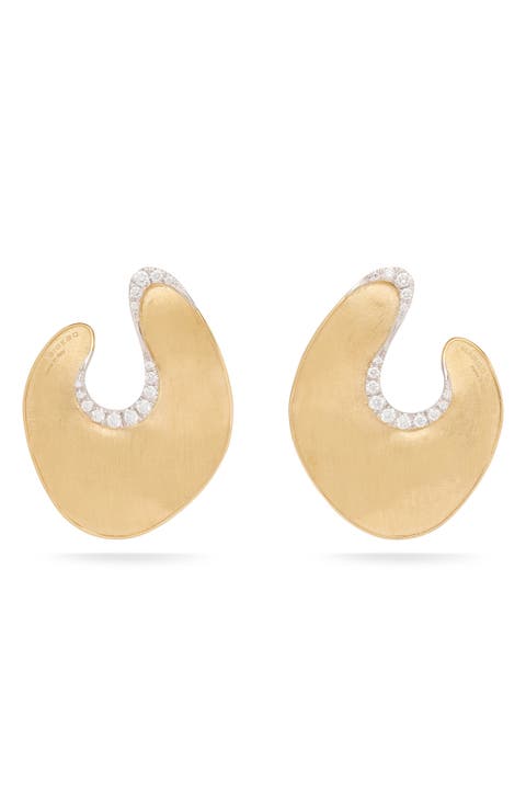 Lunaria Diamond Hoop Earrings