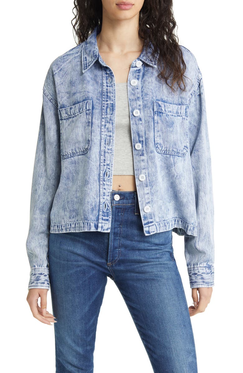 Thread & Supply Warsan Acid Wash Chambray Jacket, Main, color,