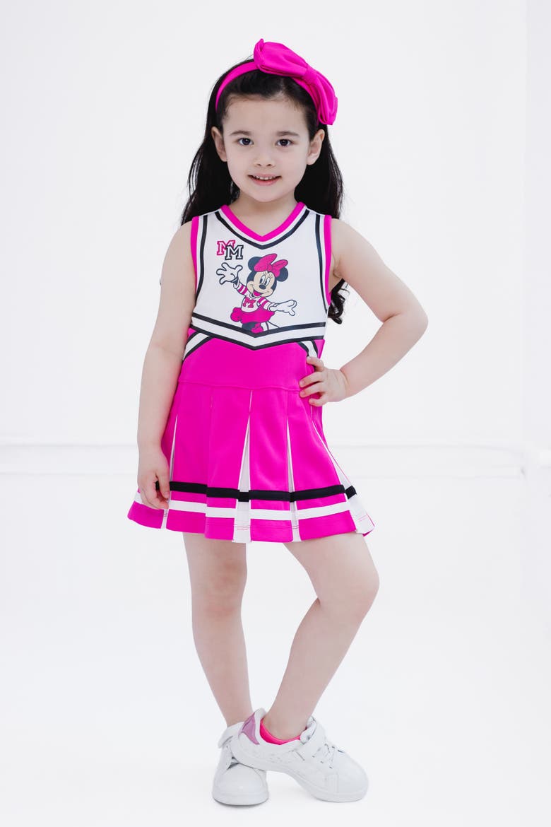 Minnie Mouse Cheerleader Dress and Headband Set, Alternate, color, Minnie Cheer Pink