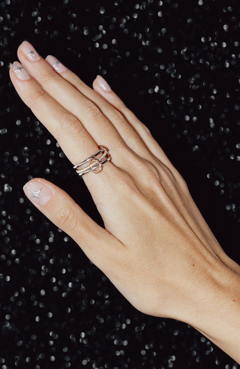 Spinelli Kilcollin Sony Linked Diamond Ring, Alternate, color, Mix