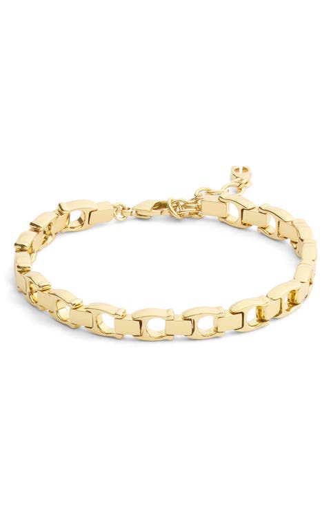 Beveled 'C' Flex Chain Bracelet