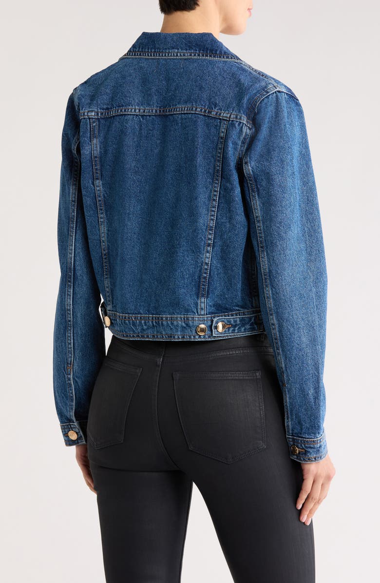 DL1961 Vika Crop Denim Trucker Jacket, Alternate, color, North Beach