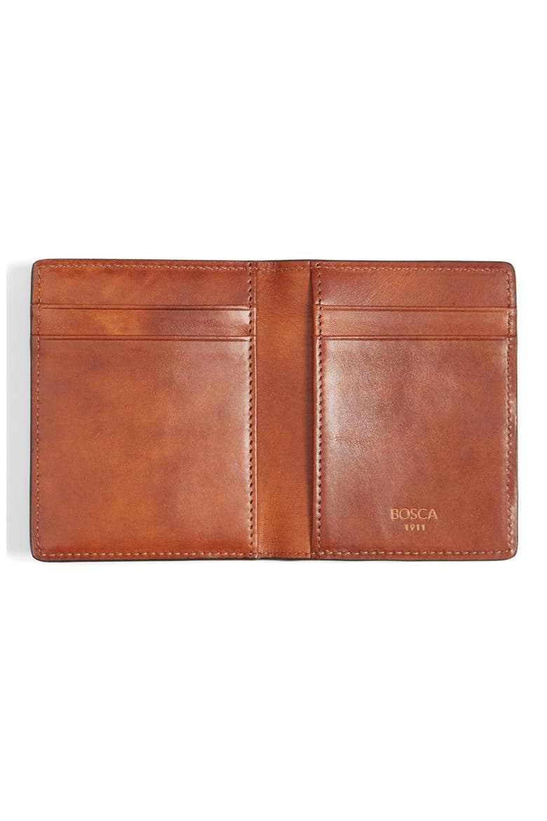 Leather Front Pocket Money Clip Wallet, Alternate, color, AMBER