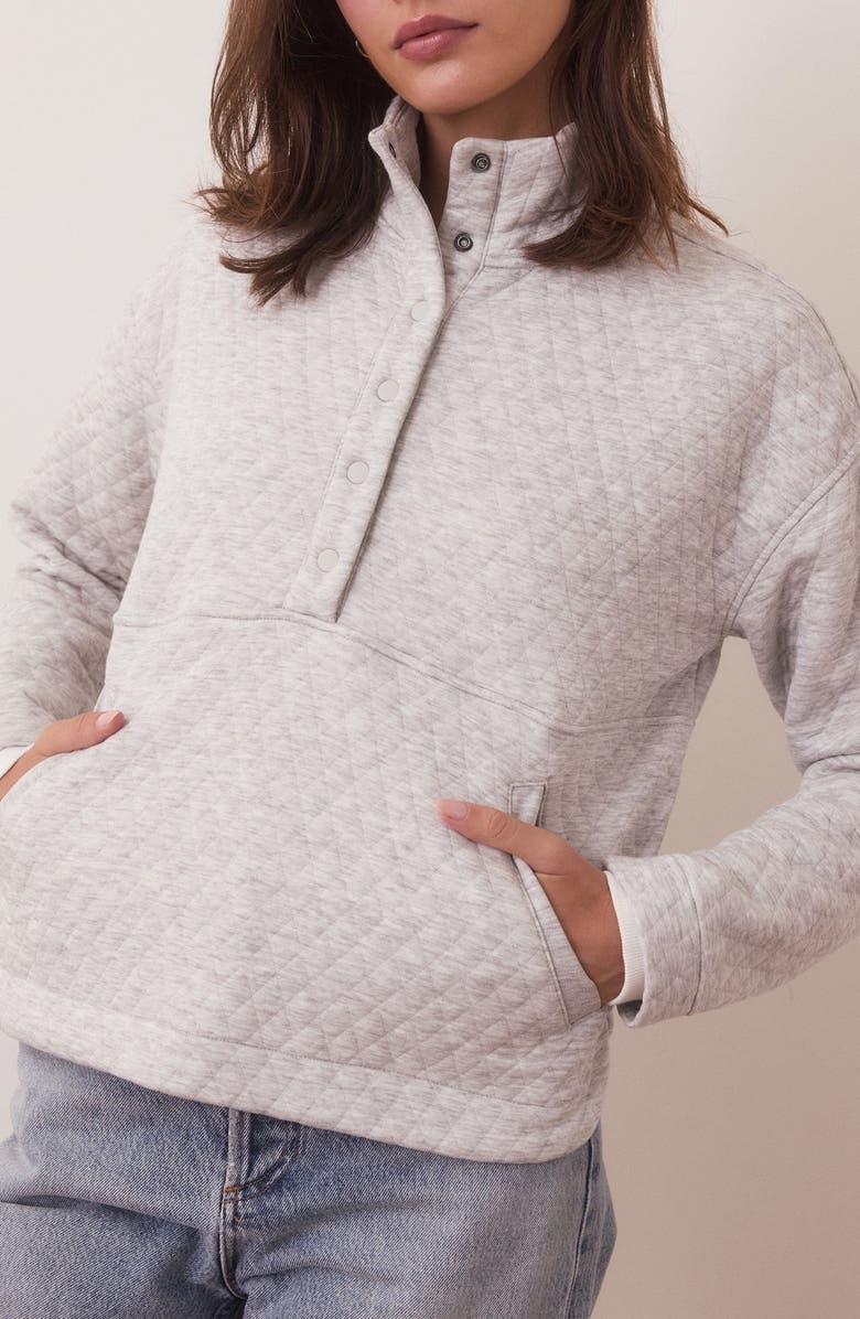 Marine Layer Corbet Quilted Half Zip Pullover, Main, color, 