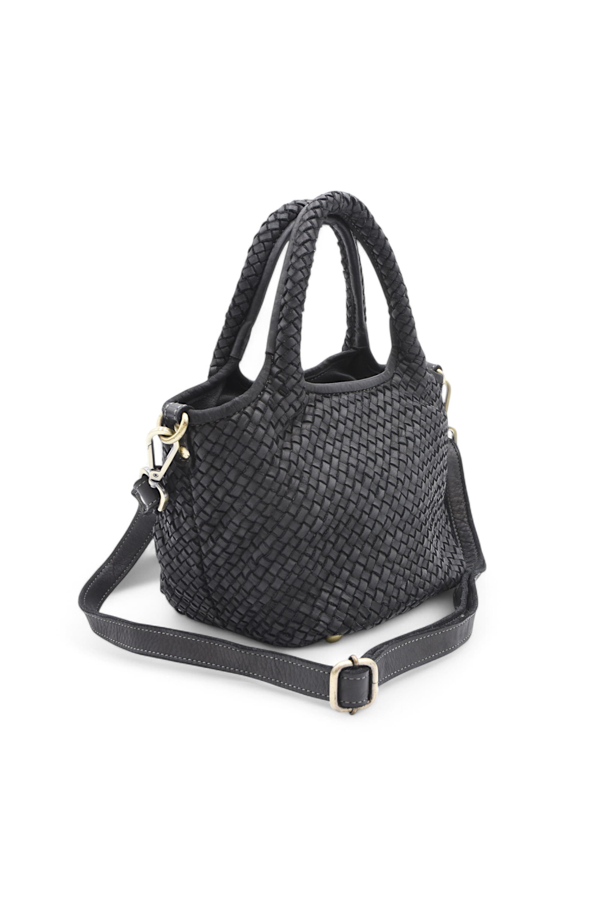 Bolsa Nova Lisa Woven Mini Tote, Alternate, color, Black