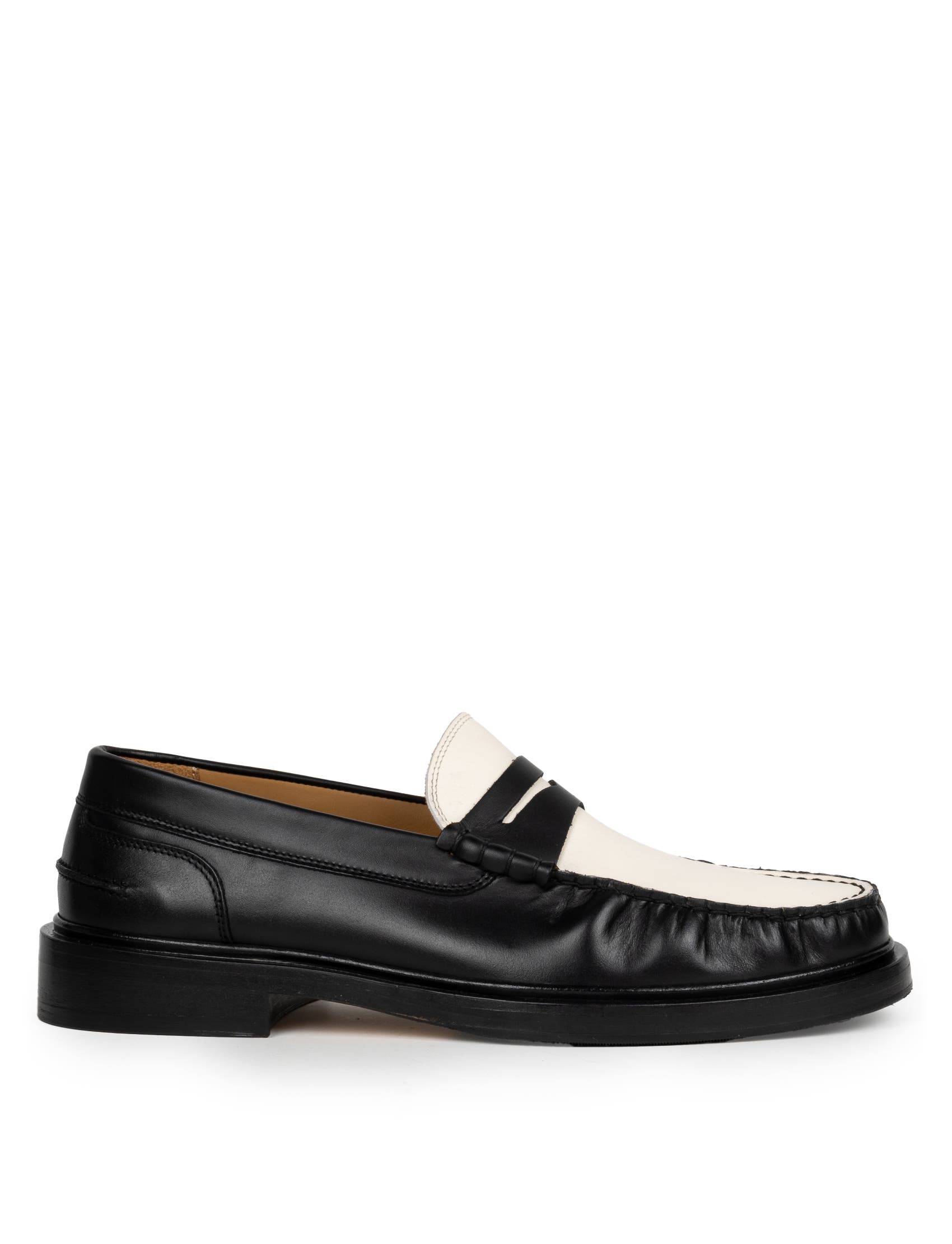 Allen Loafers, Main, color, Intense Black & Cream