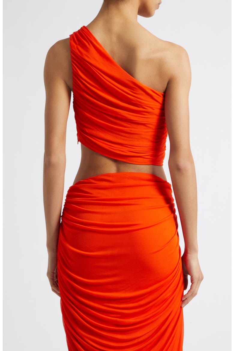 Cleo Asymmetric Crop Top, Alternate, color, ORANGE CRUSH