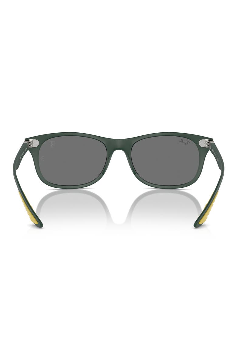 x Scuderia Ferrari 55mm Square Sunglasses, Alternate, color, MATTE GREEN
