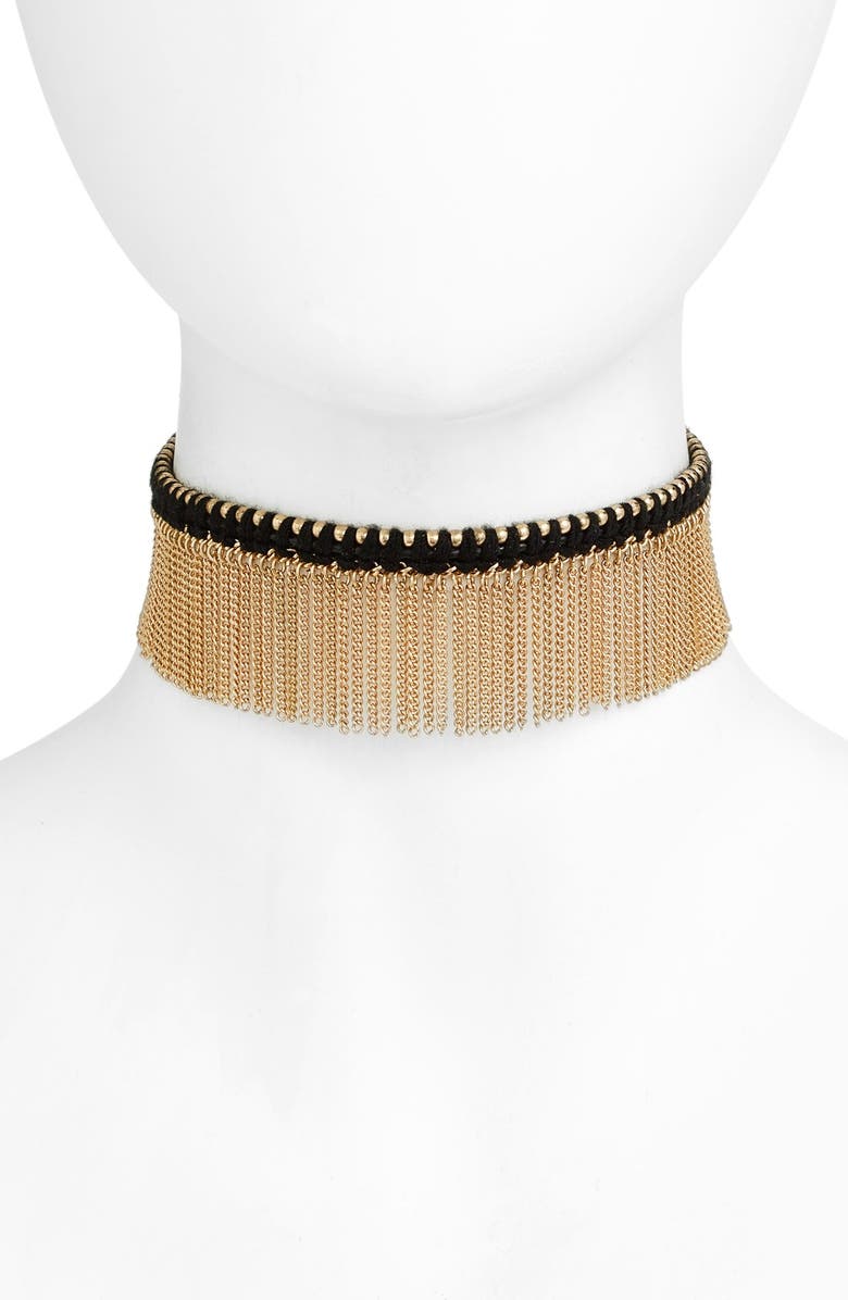 Treasure & Bond Fringe Choker, Main, color, 