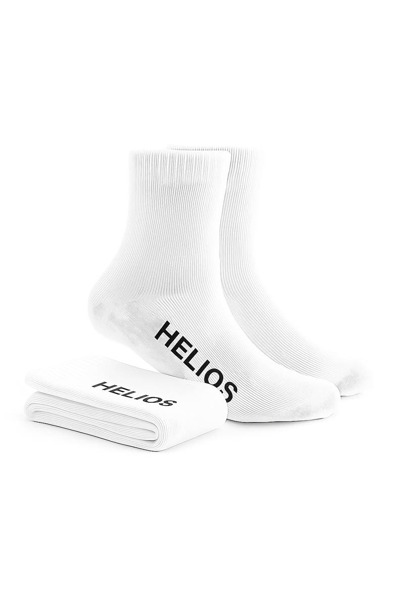 Thermal Retaining Wool Blend Crew Socks, Alternate, color, WHITE