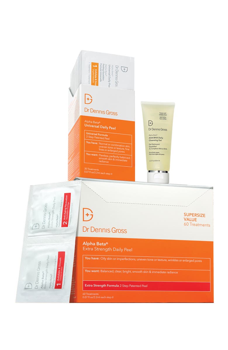 Dr. Dennis Gross Skincare The Glow Up Set $257 Value, Main, color,