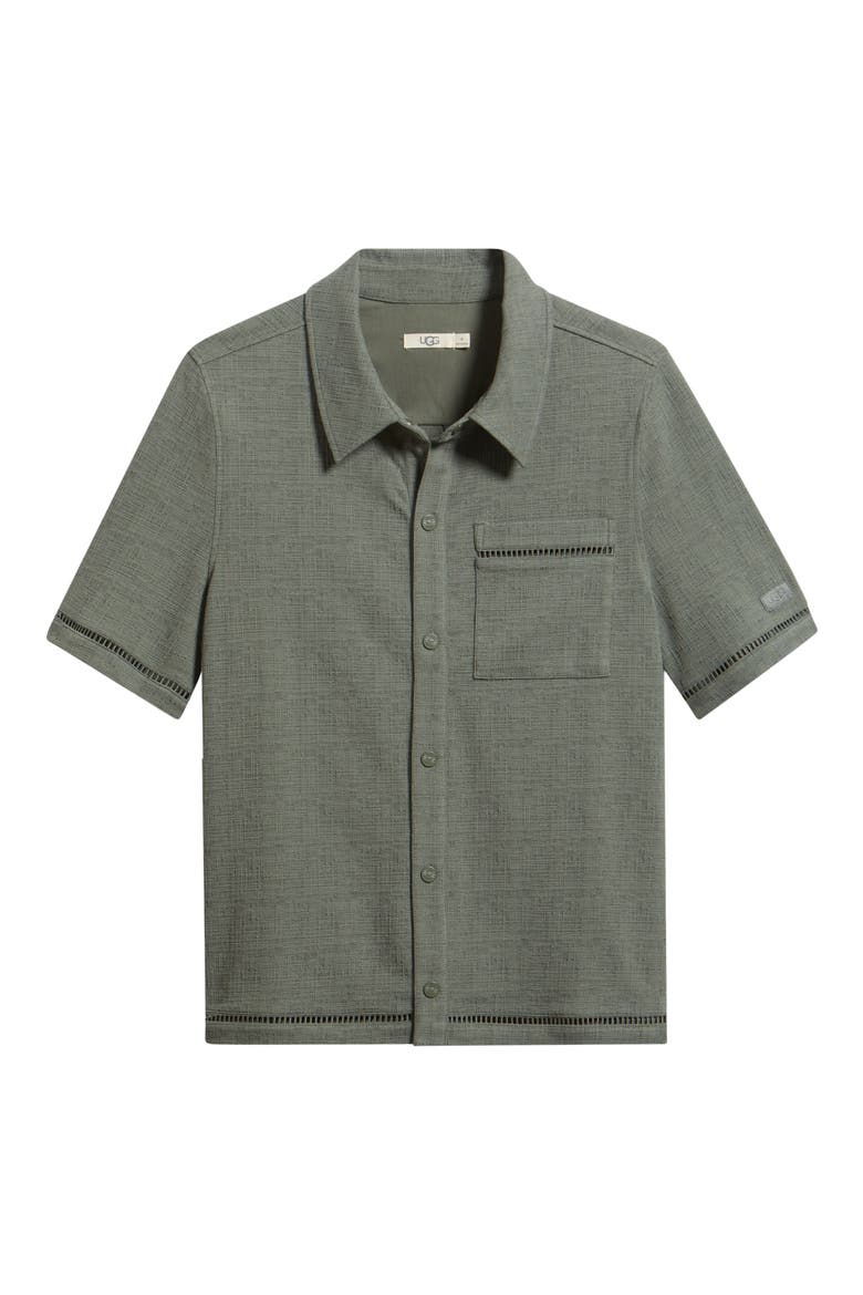 Devyn Short Sleeve Shirt, Alternate, color, GREEN GREY