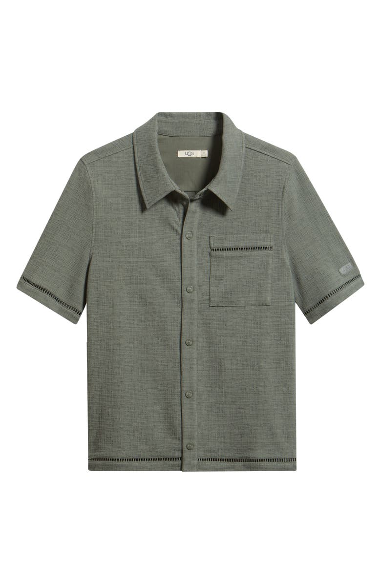 UGG<sup>®</sup> Devyn Short Sleeve Shirt, Alternate, color, Green Grey
