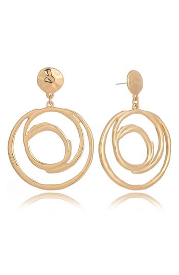 Ettika Multi-ring Drop Earrings In Gold