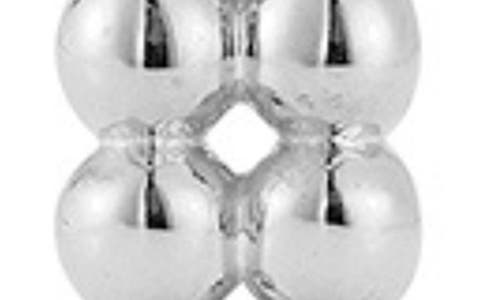 Chloe & Madison Chloe And Madison Beaded Hoop Earrings In Silver