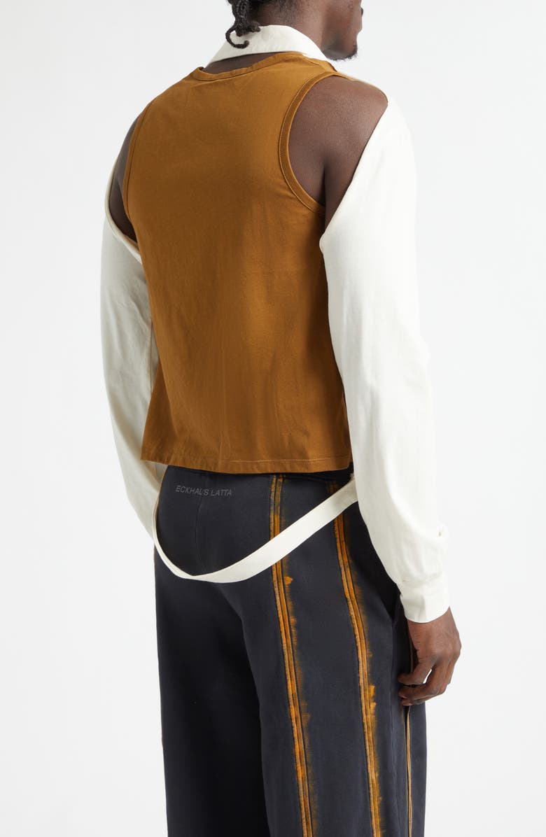 Eckhaus Latta Hugging Long Sleeve Polo, Alternate, color, 
