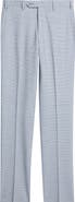 Zanella Devon Flat Front Plaid Wool Dress Pants