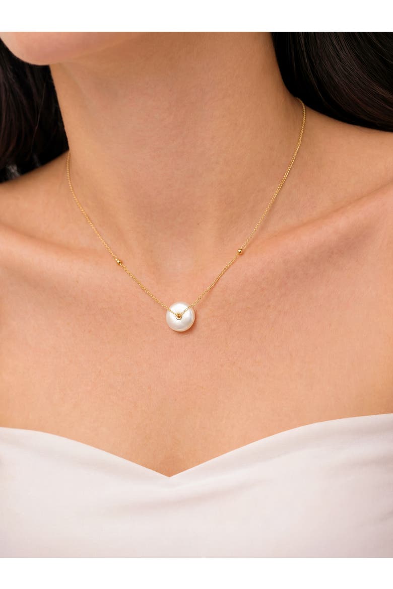 Mabel Pendant Pearl Necklace, Alternate, color, White