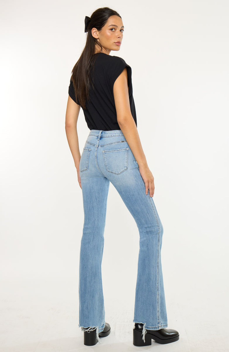 KanCan Azul Mid Rise Flare Jeans, Alternate, color, Light Wash