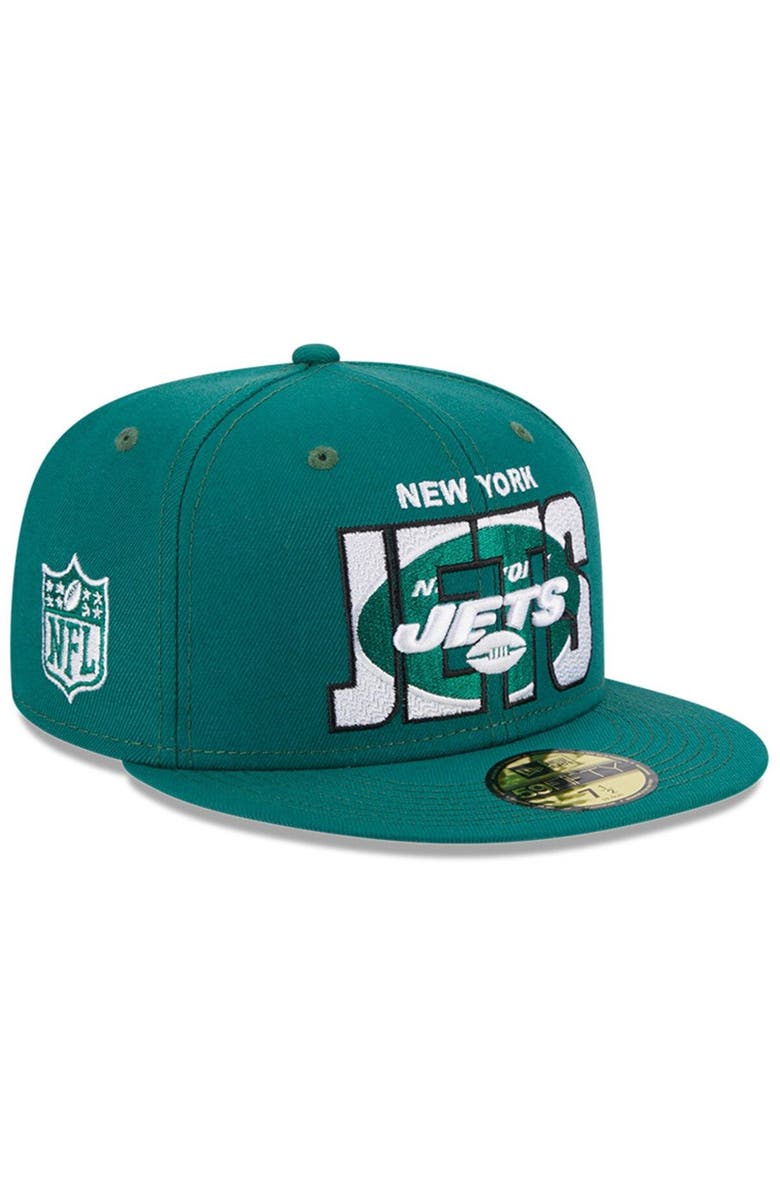 New Era Men's New Era Gotham Green New York Jets 2023 NFL Draft 59FIFTY Fitted Hat, Main, color,