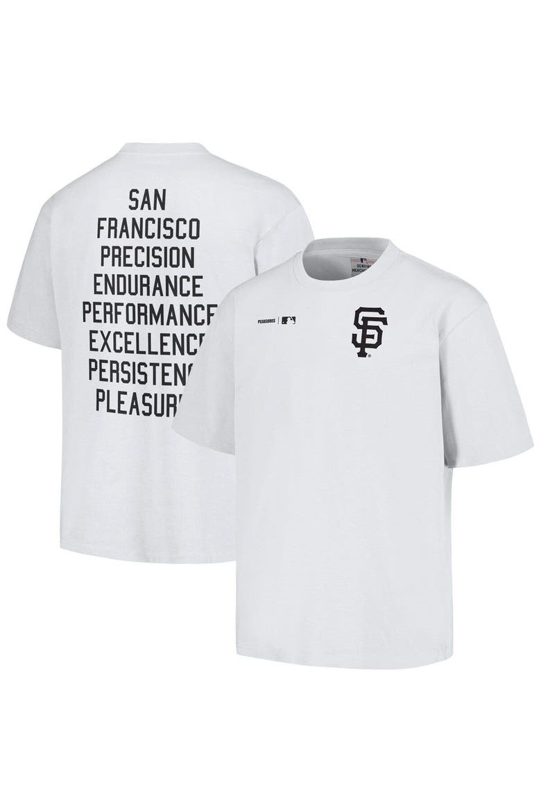 Men's PLEASURES  White San Francisco Giants Precision T-Shirt, Main, color, White