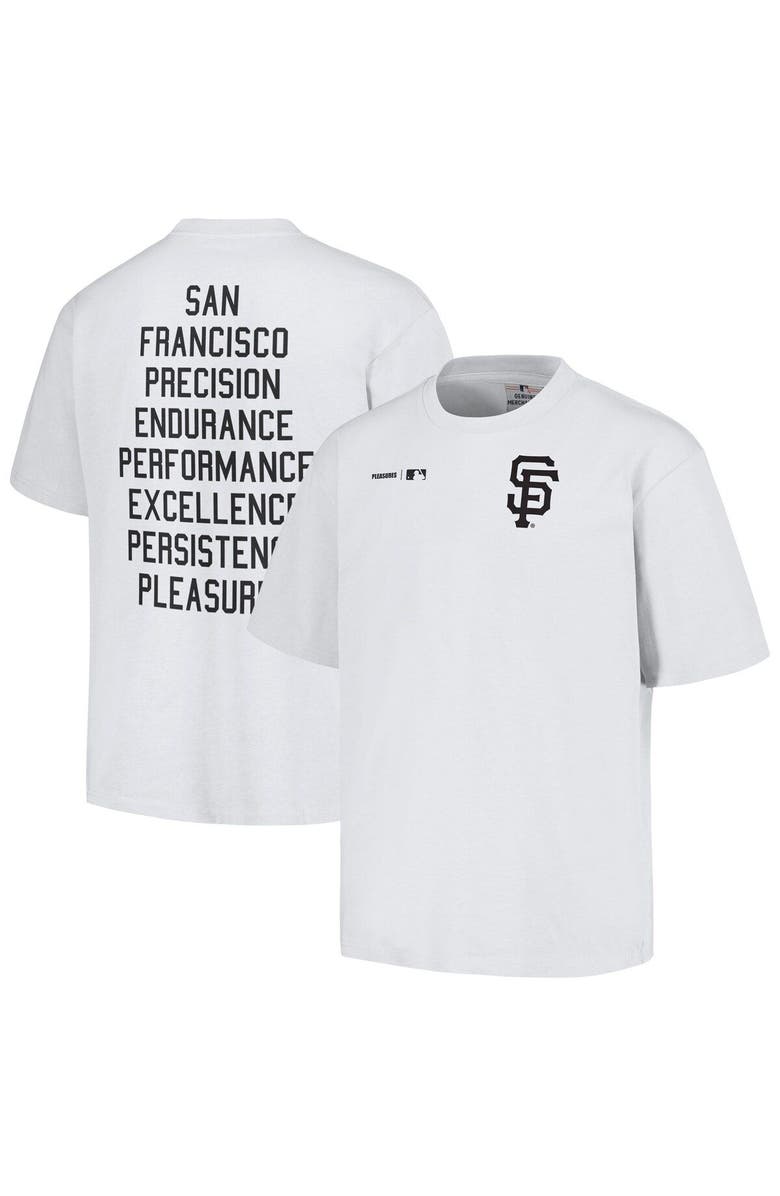 PLEASURES Men's PLEASURES White San Francisco Giants Precision T-Shirt, Main, color, White