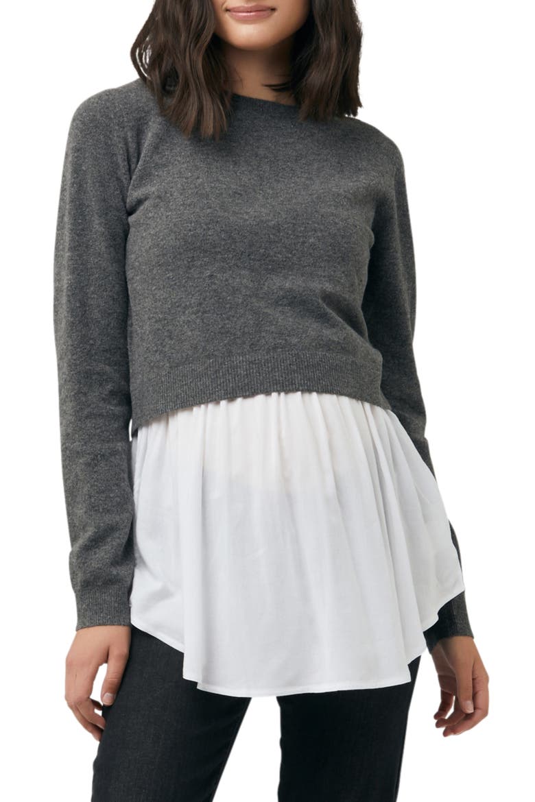 Sandy Detachable Knit, Main, color, CHARCOAL