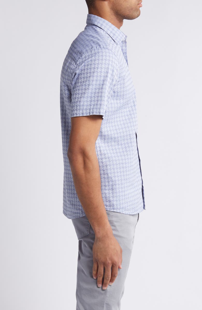 Robert Barakett Dearborn Short Sleeve Button-Up Shirt, Alternate, color, Blue