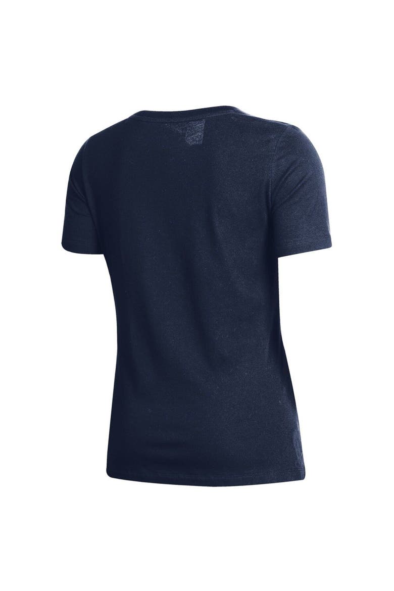Women's Under Armour Navy Auburn Tigers Logo Performance V-Neck T-Shirt, Alternate, color, Navy