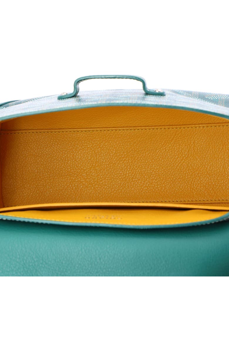 Pre-Owned Goyard Saigon Top Handle Bag Coated Canvas with Leather Mini, Alternate, color, Green