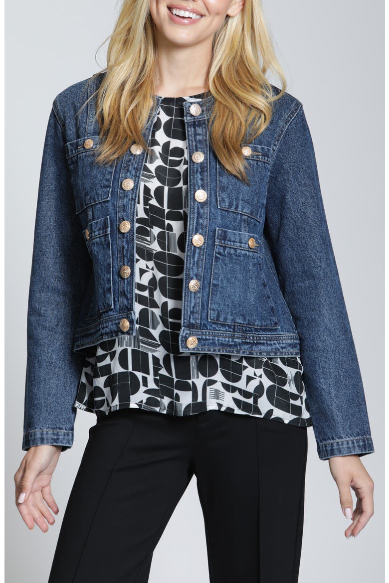 Denim Jacket, Main, color, MEDIUM INDIGO
