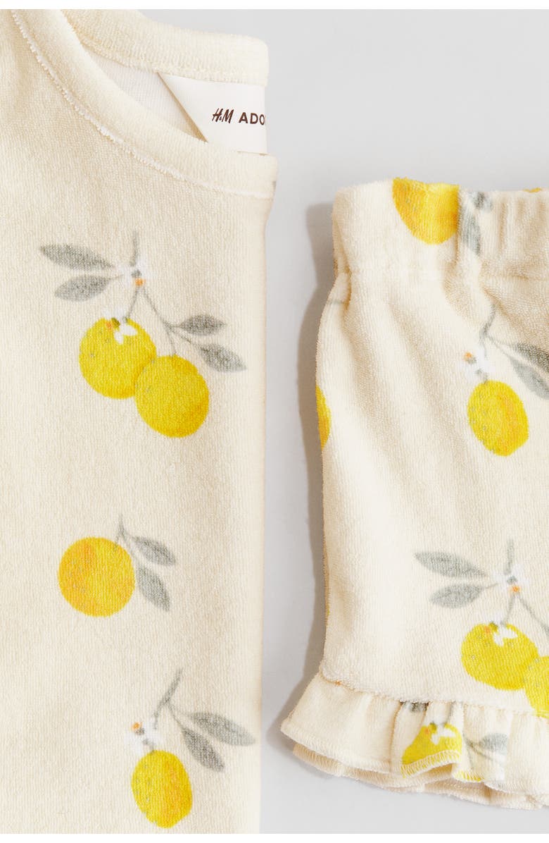 H&M 2-piece Frilled Terry Set, Alternate, color, 