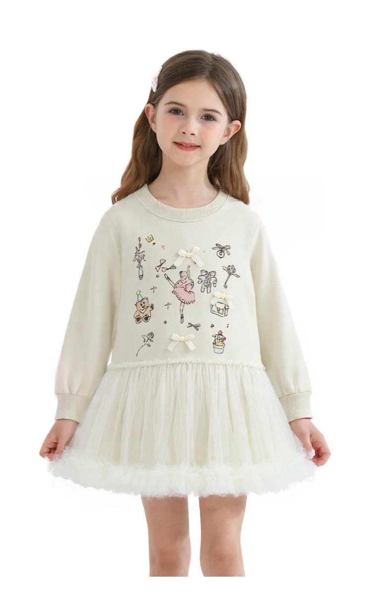 Mimi Tutu Ballet Ruffle Bow Dress, Alternate, color, Mist