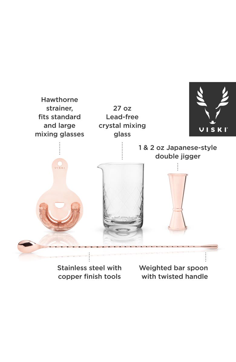 Viski 4-Piece Barware Set, Alternate, color, Summit