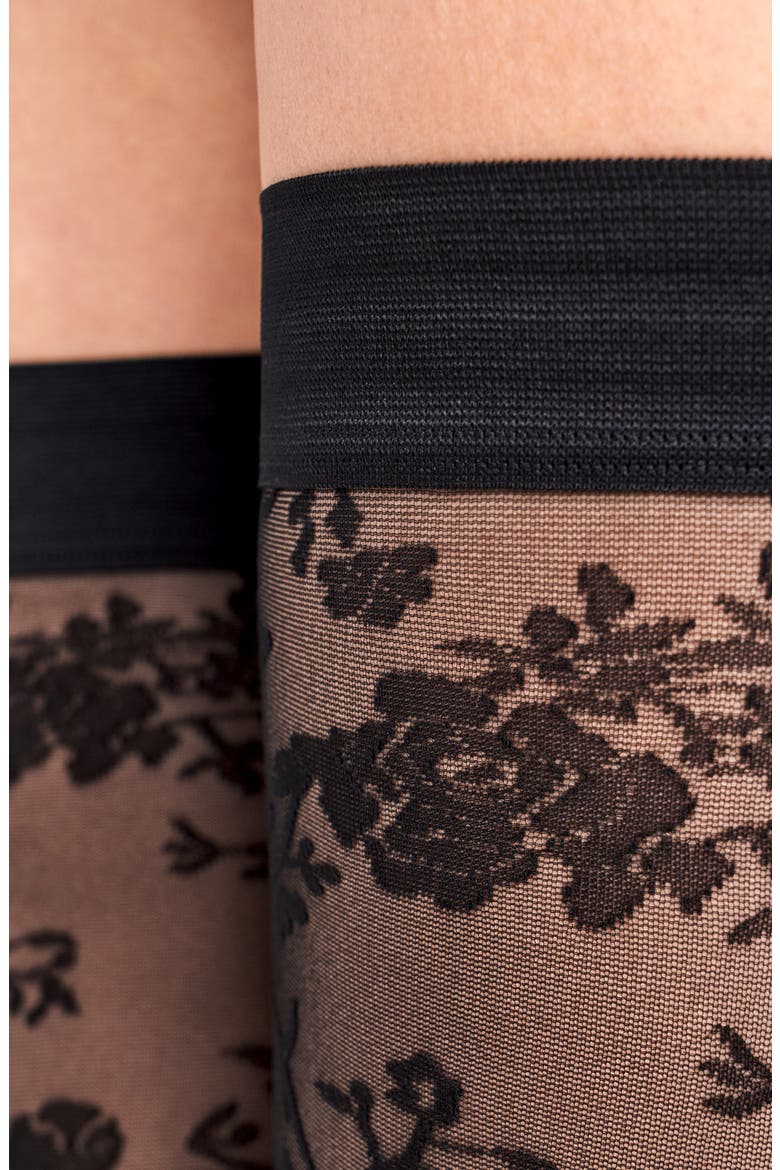 Marie Lace Stay-Up Stockings, Alternate, color, BLACK