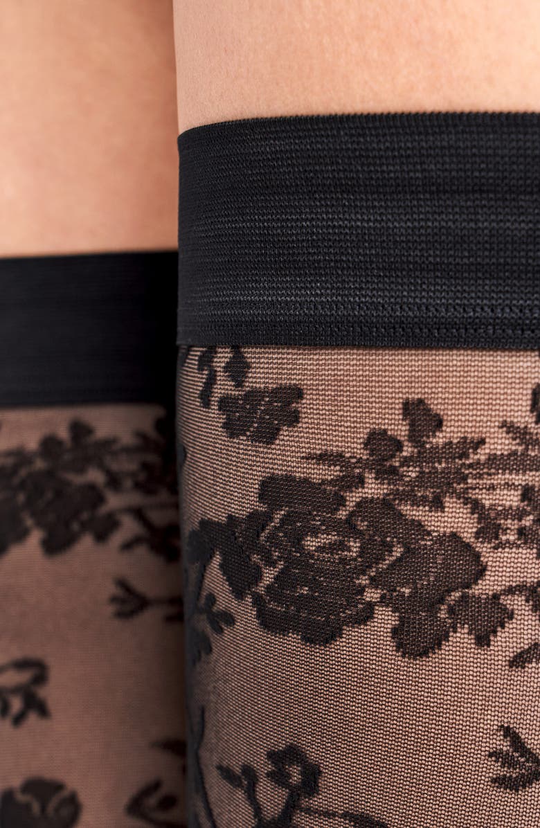 Wolford Marie Lace Stay-Up Stockings, Alternate, color, 