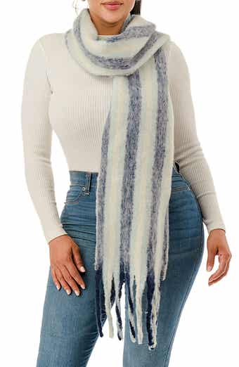 MARCUS ADLER Stripe Woven Fringe Scarf