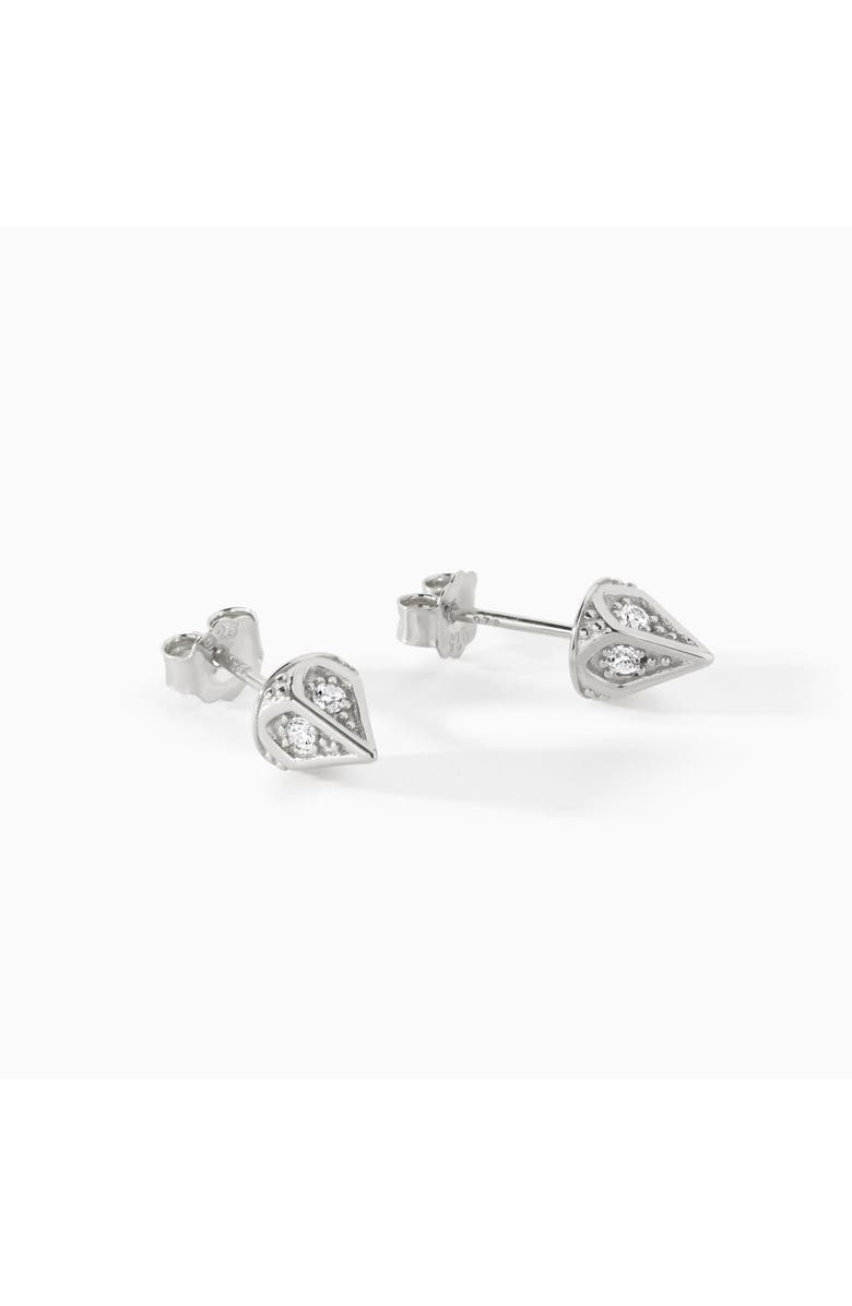 Ora Ana The Dagger Stud Earrings, Main, color, Sterling Silver/White Cz