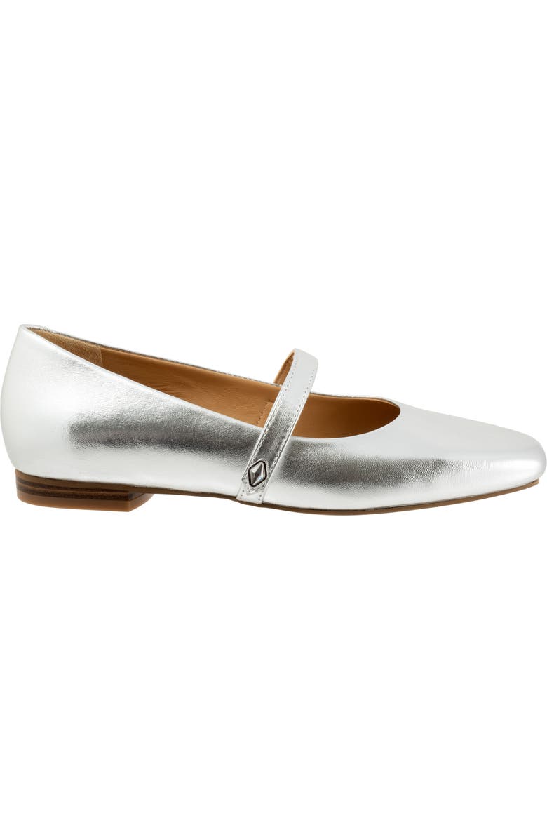SoftWalk<sup>®</sup> Hazel Mary Jane Flat, Alternate, color, Silver