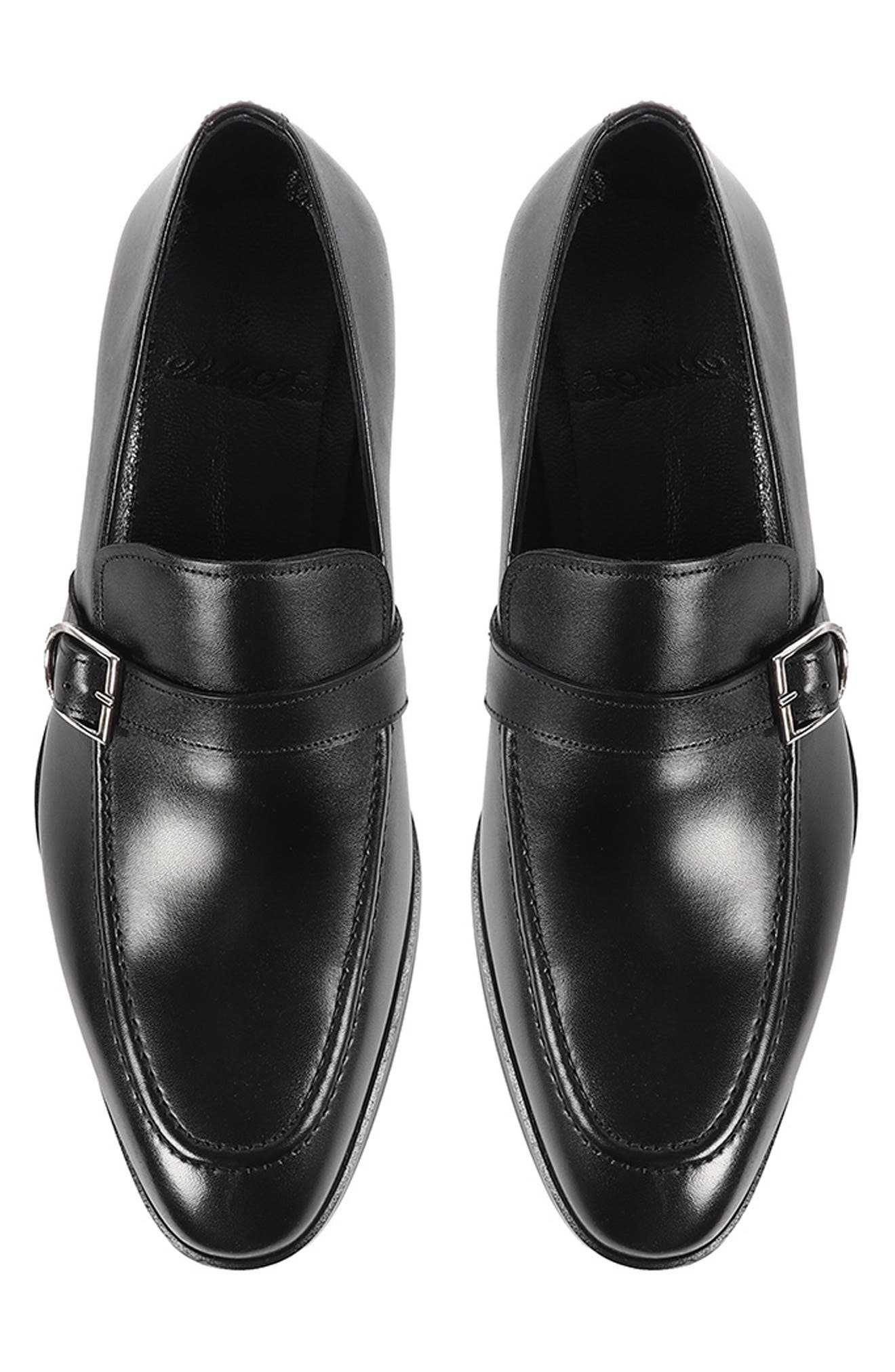 VELLAPAIS Ontario Apron Toe Loafer, Alternate, color, Black