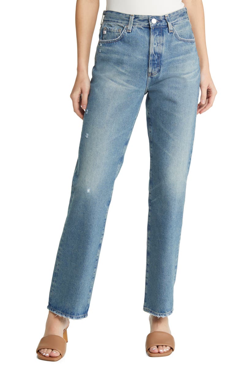 AG Alexxis Straight Leg Jeans, Main, color, 19 Years Reunion