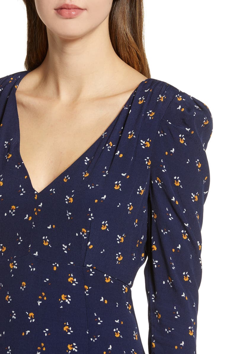 Madison & Berkeley Deep-V Midi Dress, Alternate, color, 