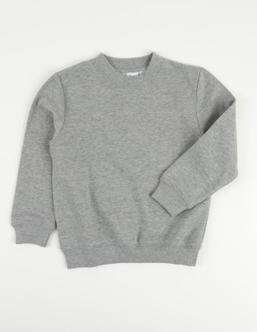 Leveret Kids Pullover Sweatshirt, Long Sleeve, Solid Colors In Gray