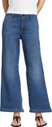 Lands' End Mid Rise Denim Wide Leg Ankle Jeans